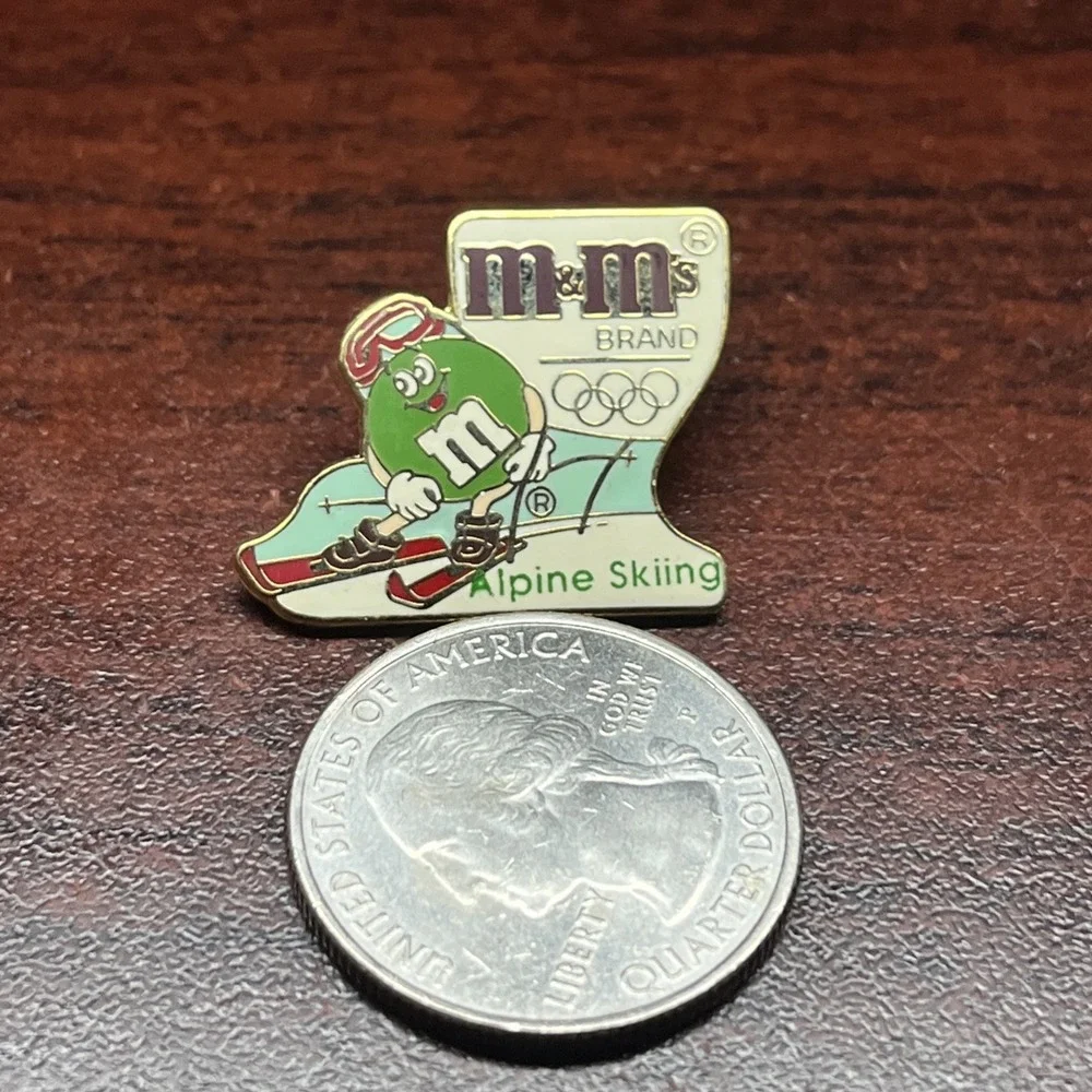 Olympic Winter Games 1992 Albertville M&M's‎ Alpine Skiing Event Lapel Pin